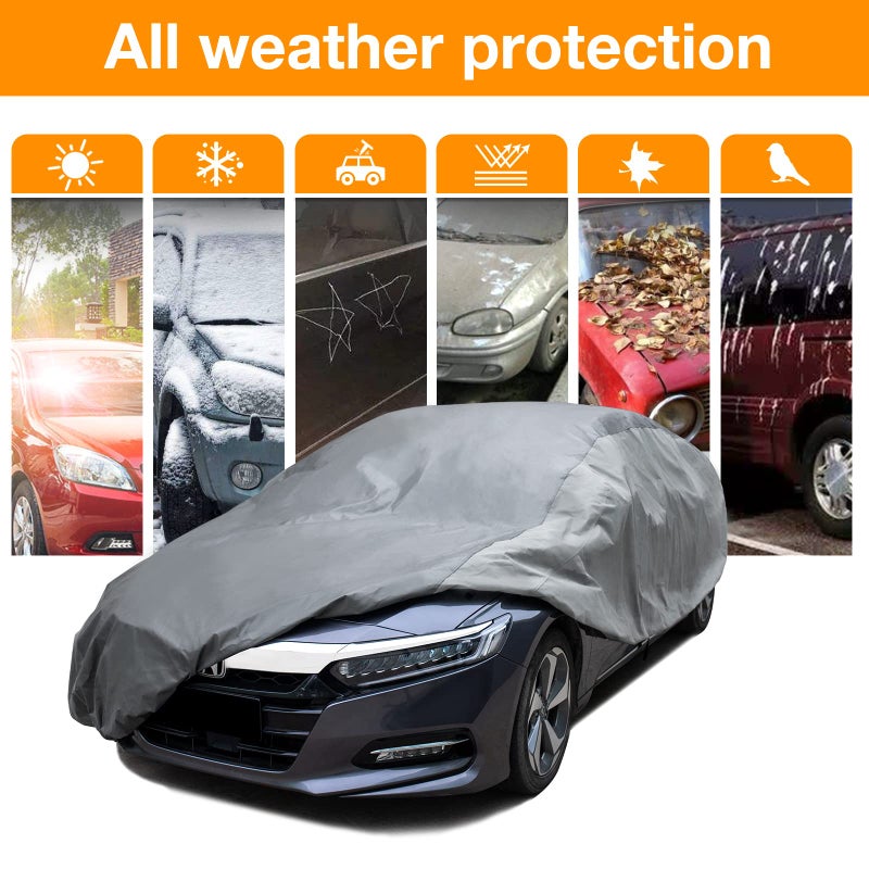 XCAR Ultra Light Waterproof Car Cover for Automobiles All Weather Protection  Windproof & Breathable  Fits Sedan Up to 200"" - Image 3